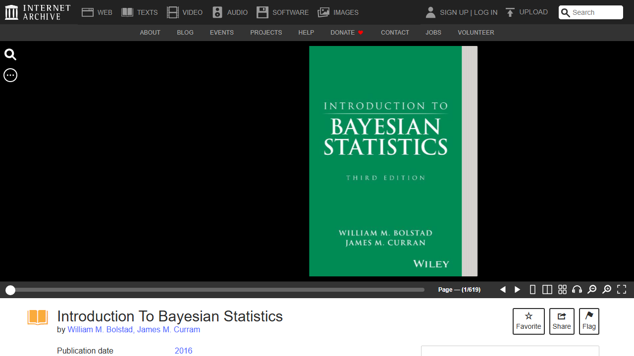 Introduction to Bayesian Statistics (Bolstad)